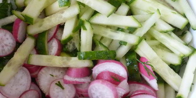 овощная окрошка с тунцом