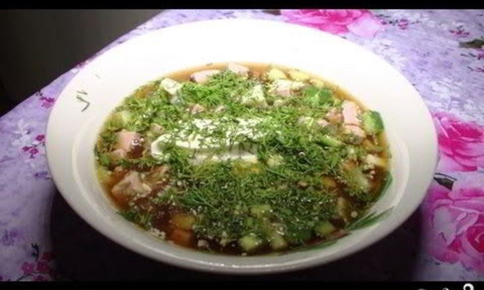 Рецепт постной окрошки с грибами