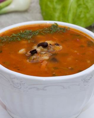 Острый суп с фасолью