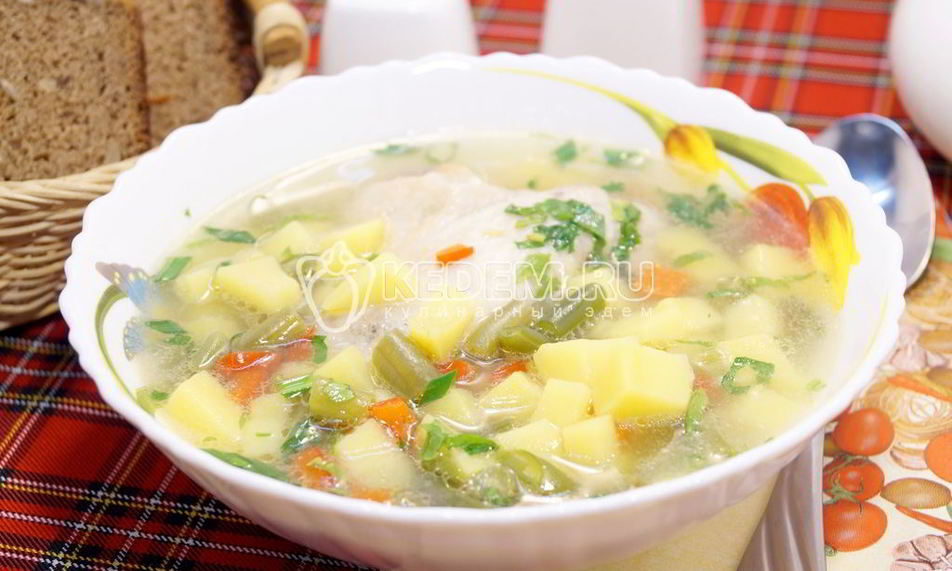 Рецепт куриного супа с овощами и фасолью