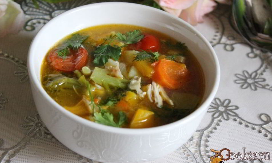 Рецепт куриного супа с овощами
