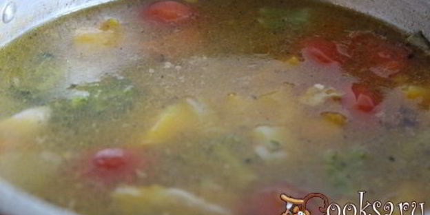 куриный суп с овощами