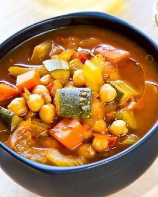 Летний овощной суп c кабачком