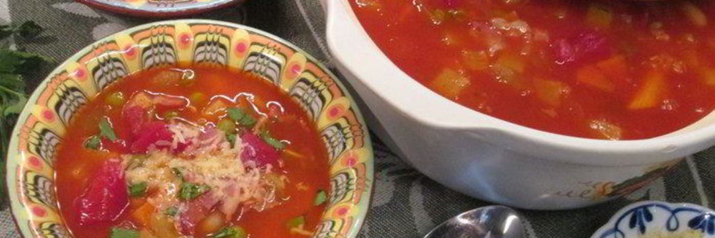 Минестроне с беконом