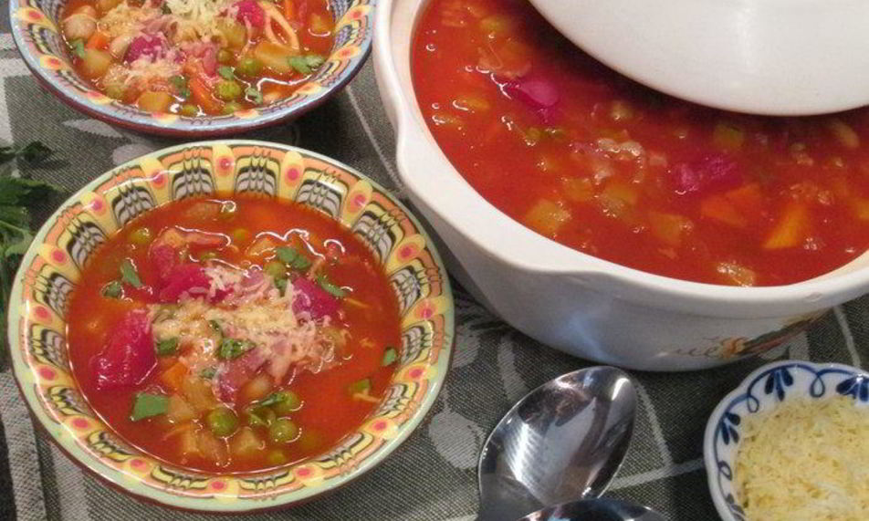 Рецепт минестроне с беконом