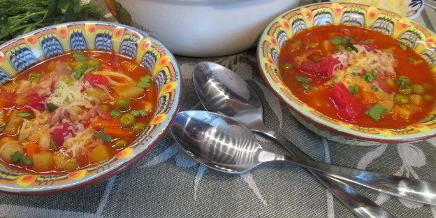 минестроне с беконом