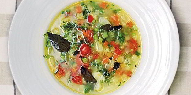 минестроне с дайконом и укропом