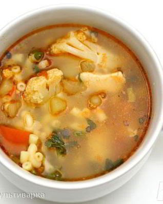 Минестроне с курицей в мультиварке