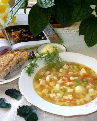 Минестроне с курицей