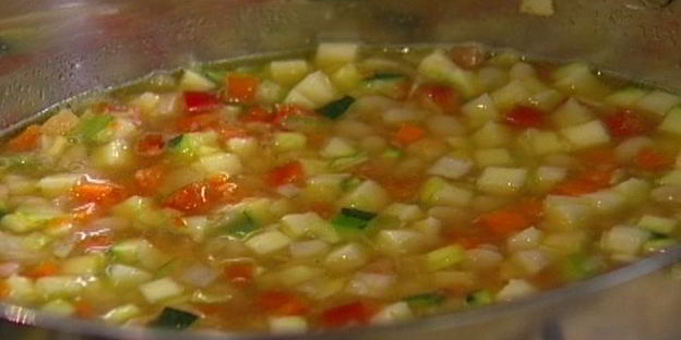 овощной итальянский суп с песто