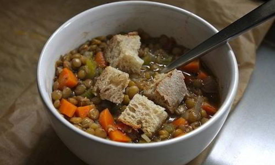 Рецепт овощного супа с чечевицей