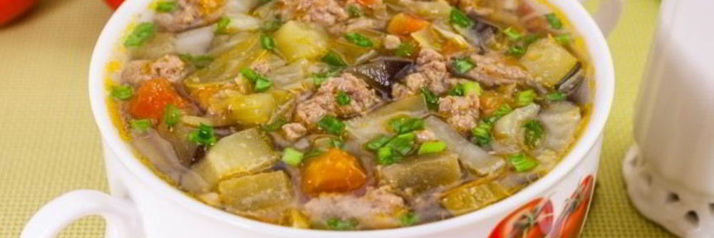 Овощной суп с фаршем