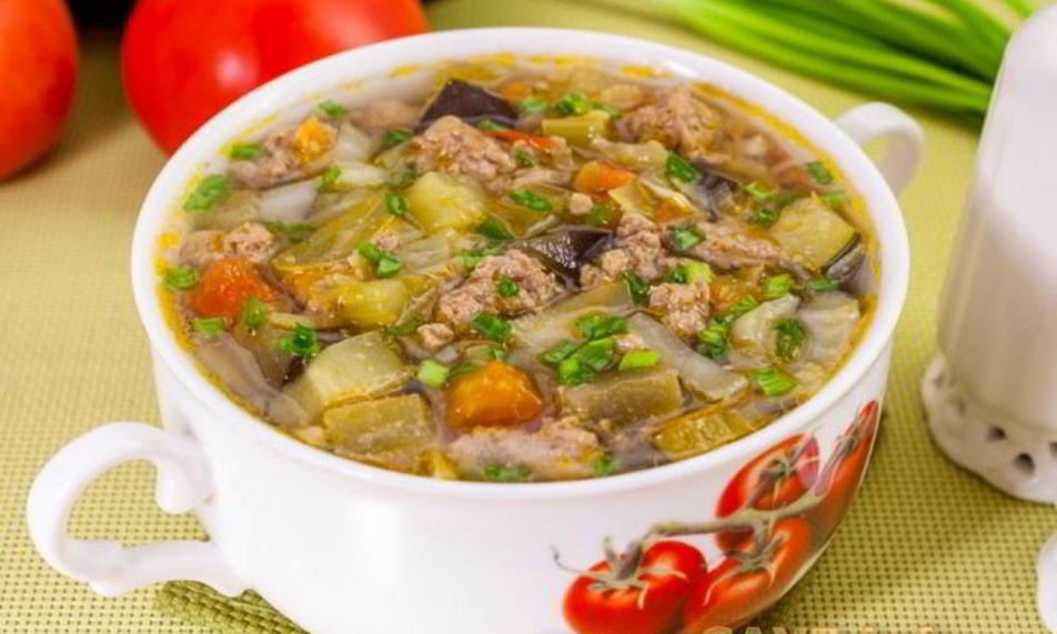 Рецепт овощного супа с фаршем