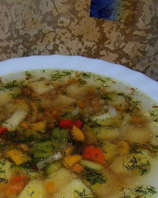 Овощной суп с гречневой крупой