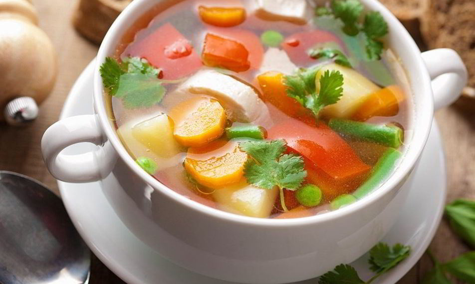 Рецепт овощного супа с грибами