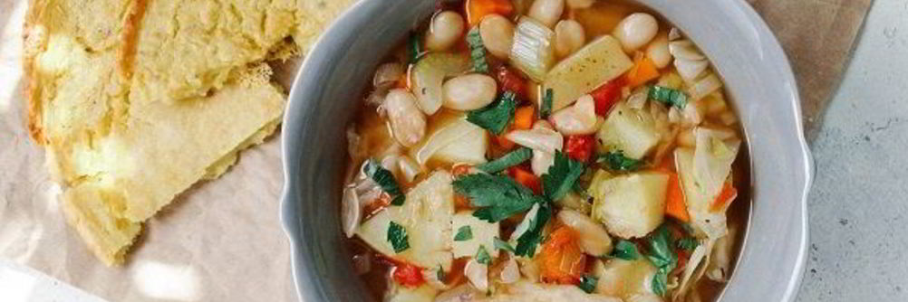 Овощной суп с капустой