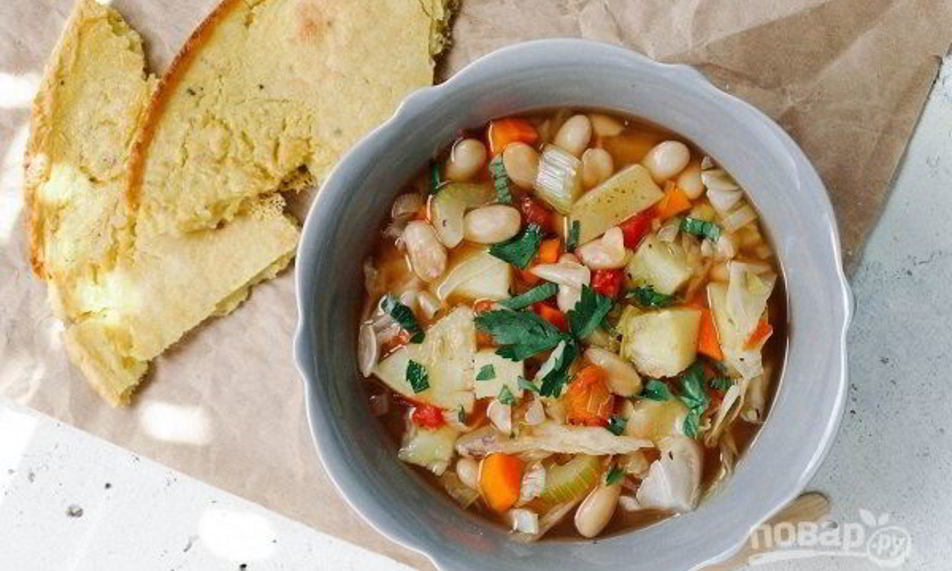 Рецепт овощного супа с капустой