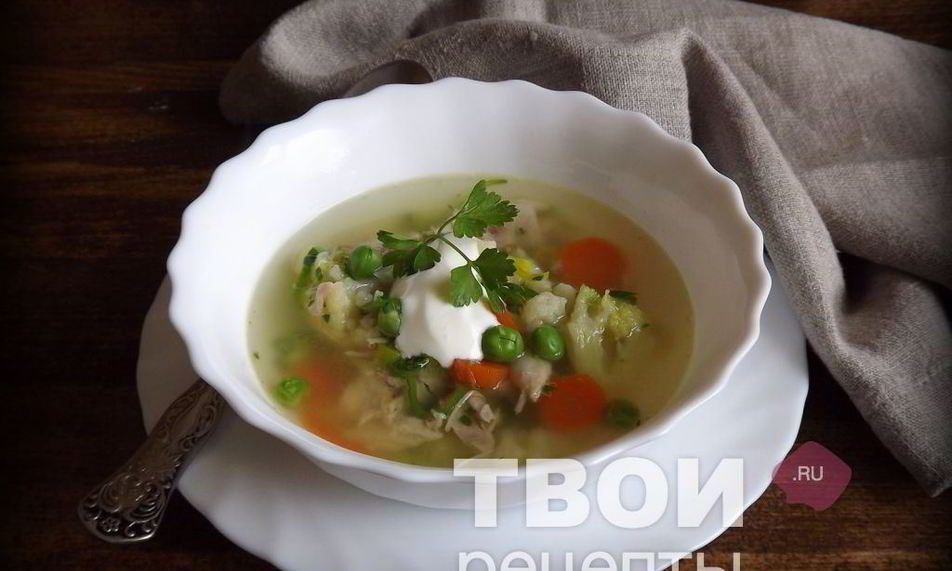 Рецепт овощного супа с курицей