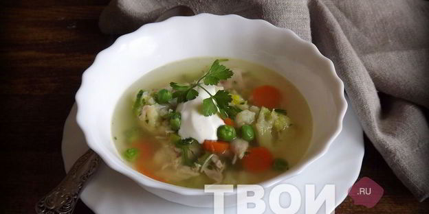 овощной суп с курицей