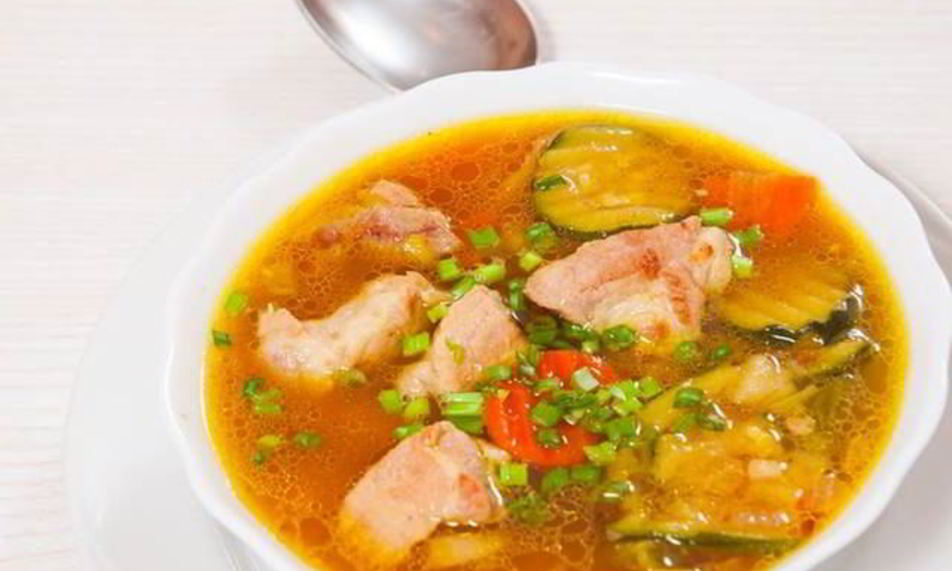 Рецепт овощного супа с лососем