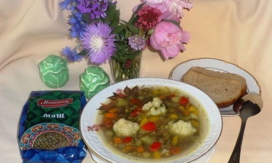 Рецепт овощного супа с машем и цветной капустой
