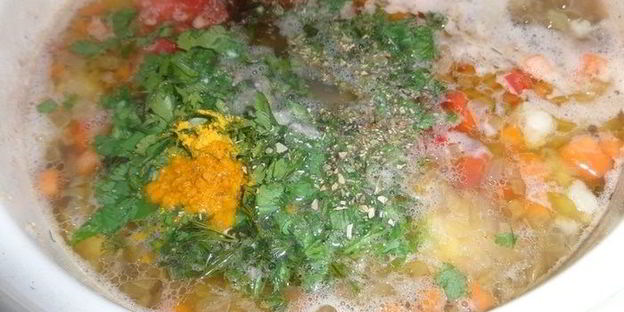 овощной суп с машем и цветной капустой