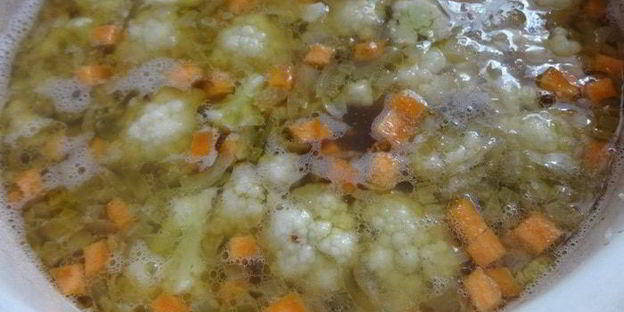 овощной суп с машем и цветной капустой