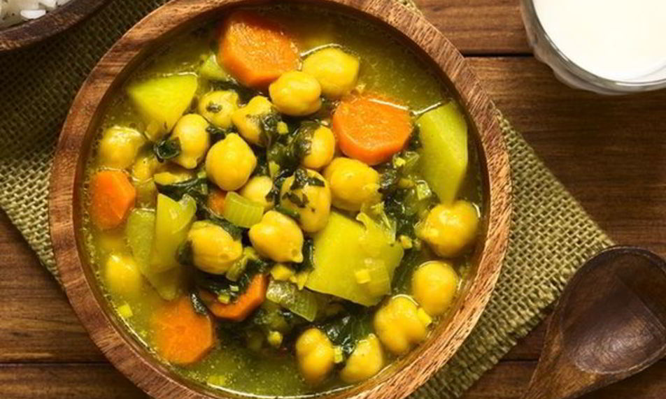 Рецепт овощного супа с нутом