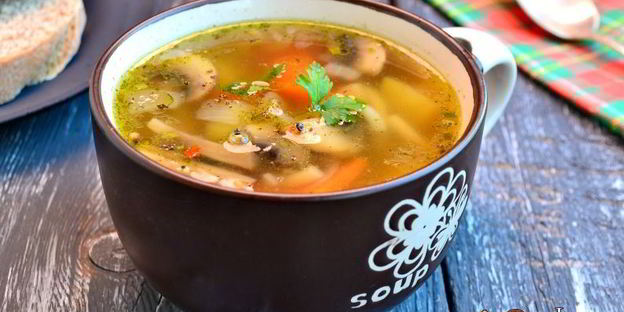 овощной суп с шампиньонами и вермишелью