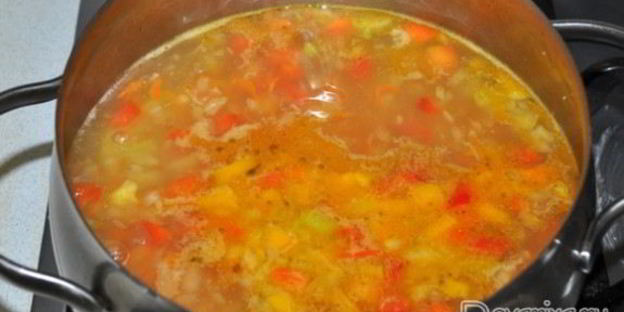 овощной суп с сырными клецками-шариками