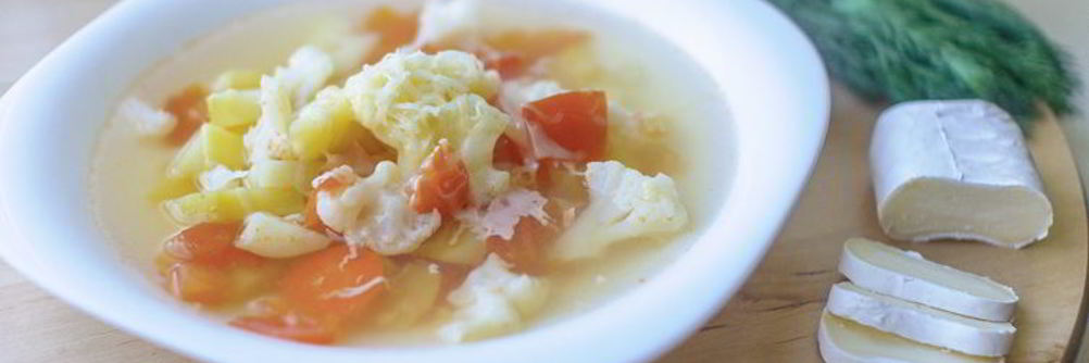 Овощной суп с сыром