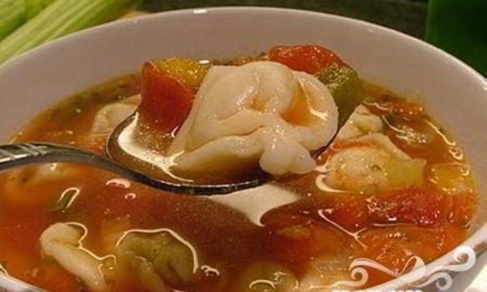 Рецепт овощного супа с тортеллини