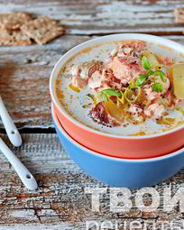 Суп с копченостями