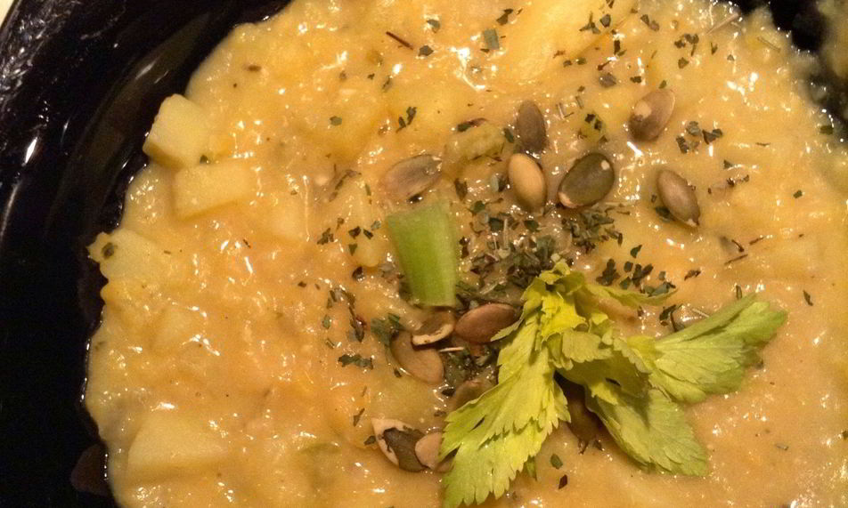 Рецепт гороховой похлебки с карри и сельдереем