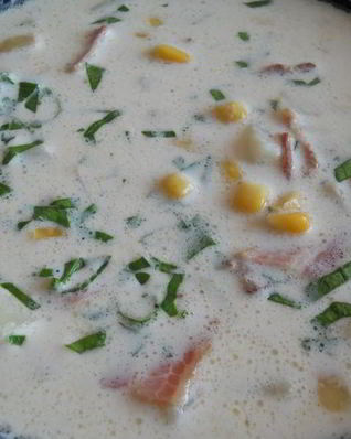 Кукурузная похлебка с беконом