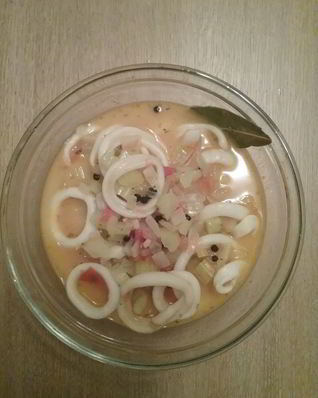 Легкая похлебка из кальмара