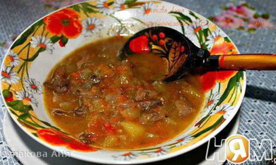 Рецепт похлебки деревенской с печенью и яблоками