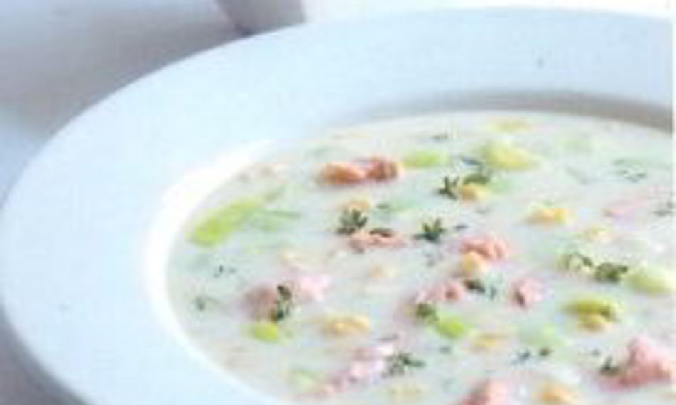 Рецепт похлебки из лосося, порея и кукурузы