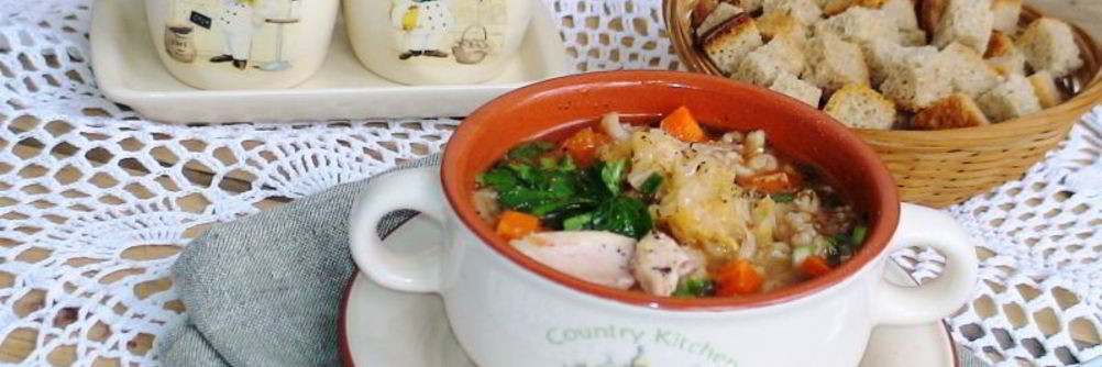 Похлебка из перловой крупы с индейкой