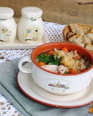 Похлебка из перловой крупы с индейкой