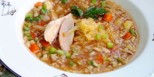 похлебка из перловой крупы с индейкой