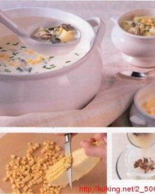 Похлебка с устрицами и кукурузой
