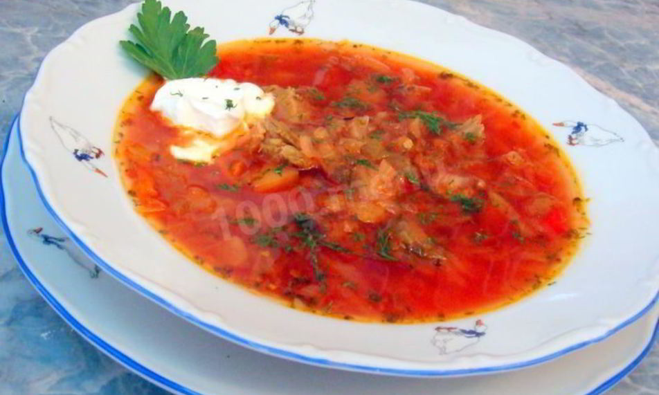 Рецепт украинского борща со сметаной по похлебкину