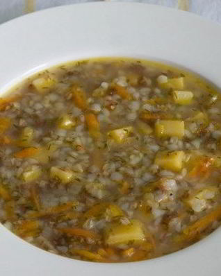 Постный гречневый суп