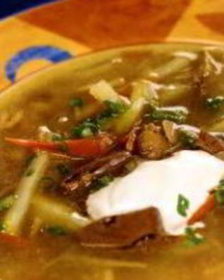 Рассольник из куриных потрошков