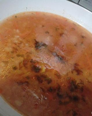 Рассольник из маринованных помидоров