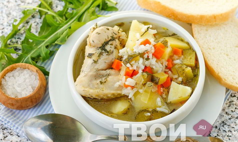 Рецепт рассольника на курином бульоне
