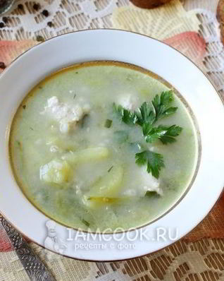 Рассольник с фрикадельками в мультиварке