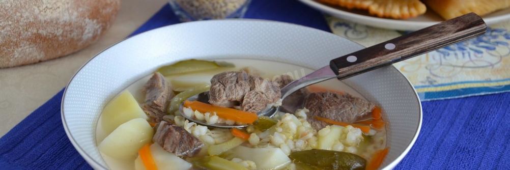 Рассольник с говядиной
