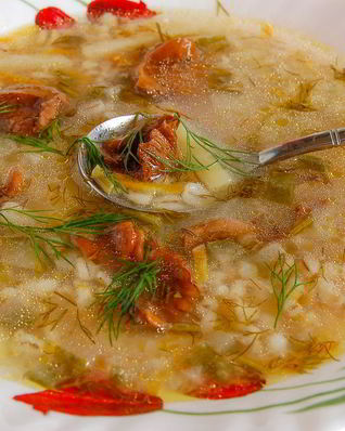 Рассольник с грибами